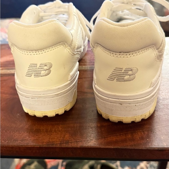 New Balance 550 Women's Cream and White Sneakers - Picture 4 of 12